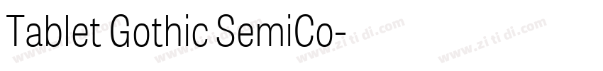 Tablet Gothic SemiCo字体转换